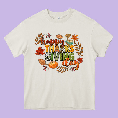 Happy Thanksgiving Day Heavy Core Tee Designed By Cowgirlartshop