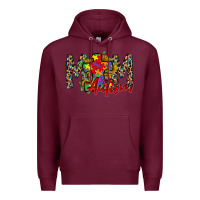 Burgundy mom autism 2 Premium Hoodie - RacoonDesign