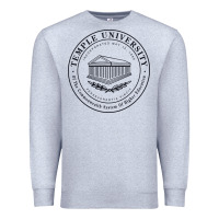 Heather Grey Temple University Premium Sweatshirt - linhVisuals