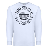 White Temple University Premium Sweatshirt - linhVisuals