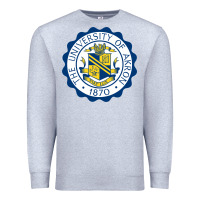 Heather Grey University Of Akron Premium Sweatshirt - linhVisuals