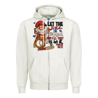 Oatmeal Heather let the field be joyful and all that is in it Zipper Hoodie - JahusDesignShop