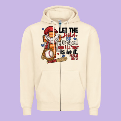 Let The Field Be Joyful And All That Is In It Zipper Hoodie Designed By Jahusdesignshop