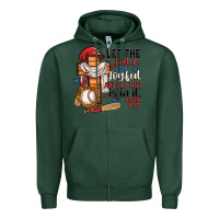 Sports Green let the field be joyful and all that is in it Zipper Hoodie - JahusDesignShop