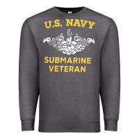 Charcoal Heather submarine veteran tshirt Premium Sweatshirt - linhVisuals