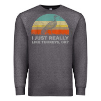 Charcoal Heather funny i just really like turkeys thanksgiving Premium Sweatshirt - linhVisuals