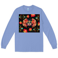Colony Blue sugar skull tumbler Long Sleeve Tee - BundleAndBundleShop