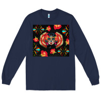 Navy sugar skull tumbler Long Sleeve Tee - BundleAndBundleShop
