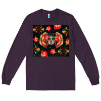Plum sugar skull tumbler Long Sleeve Tee - BundleAndBundleShop