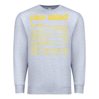 Heather Grey pea salad nutrition facts funny thanksgiving christmas food Premium Sweatshirt - linhVisuals