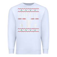 White coffee ugly sweater christmas Premium Sweatshirt - linhVisuals