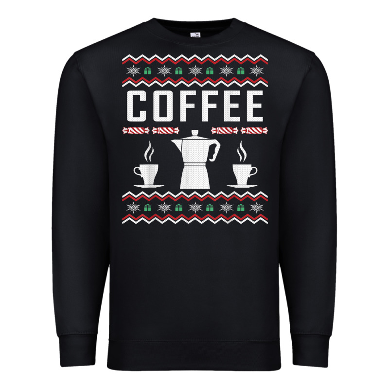 Coffee Ugly Sweater Christmas Premium Sweatshirt by linhVisuals | Teevron