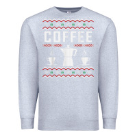 Heather Grey coffee ugly sweater christmas Premium Sweatshirt - linhVisuals