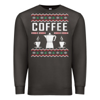 Smoke coffee ugly sweater christmas Premium Sweatshirt - linhVisuals