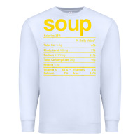 White soup nutrition facts funny thanksgiving christmas food Premium Sweatshirt - linhVisuals