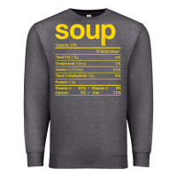 Charcoal Heather soup nutrition facts funny thanksgiving christmas food Premium Sweatshirt - linhVisuals