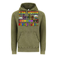 Vintage Olive gay pride loading please wait Vintage Hoodie - LillyAllenDesigns