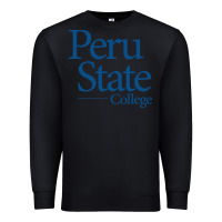 Black Peru State College Wordmark Premium Sweatshirt - linhVisuals