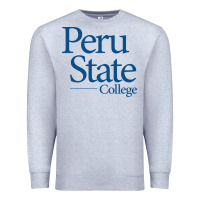 Heather Grey Peru State College Wordmark Premium Sweatshirt - linhVisuals