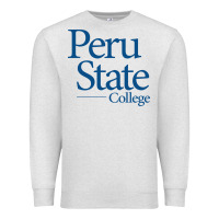 Oatmeal Heather Peru State College Wordmark Premium Sweatshirt - linhVisuals