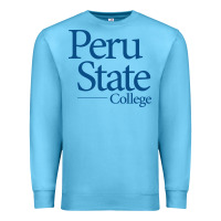 Ocean Blue Peru State College Wordmark Premium Sweatshirt - linhVisuals