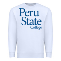 White Peru State College Wordmark Premium Sweatshirt - linhVisuals