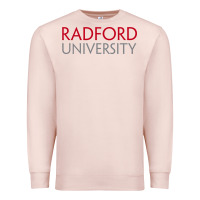 Pale Pink Radford University Wordmark Premium Sweatshirt - linhVisuals