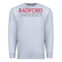 Heather Grey Radford University Wordmark Premium Sweatshirt - linhVisuals