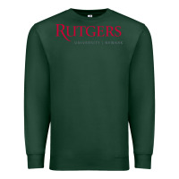 Sports Green Rutgers University Newark Logotype Premium Sweatshirt - linhVisuals