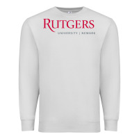 Dove Grey Rutgers University Newark Logotype Premium Sweatshirt - linhVisuals
