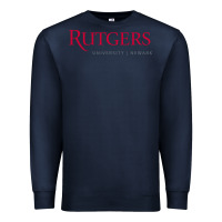 Navy Rutgers University Newark Logotype Premium Sweatshirt - linhVisuals