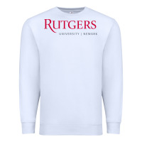 White Rutgers University Newark Logotype Premium Sweatshirt - linhVisuals