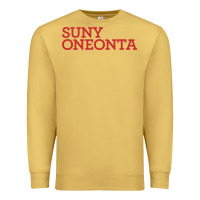 Antique Gold Suny Oneonta Wordmark Premium Sweatshirt - linhVisuals