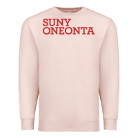 Pale Pink Suny Oneonta Wordmark Premium Sweatshirt - linhVisuals