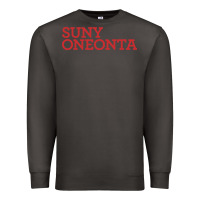 Smoke Suny Oneonta Wordmark Premium Sweatshirt - linhVisuals
