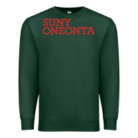 Sports Green Suny Oneonta Wordmark Premium Sweatshirt - linhVisuals