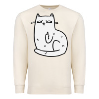 Sandshell cat giving the finger Premium Sweatshirt - linhVisuals