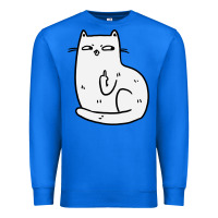 True Royal cat giving the finger Premium Sweatshirt - linhVisuals
