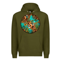 Army Green western pattern circle Premium Hoodie - Jasminsmagicworld