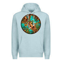 Blue Mist western pattern circle Premium Hoodie - Jasminsmagicworld