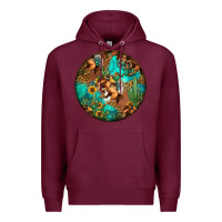 Burgundy western pattern circle Premium Hoodie - Jasminsmagicworld