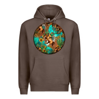 Coffee western pattern circle Premium Hoodie - Jasminsmagicworld