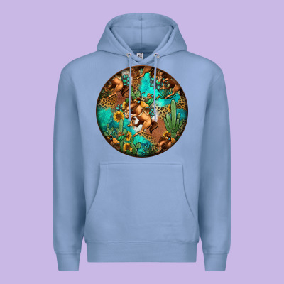 Western Pattern Circle Premium Hoodie Designed By Jasminsmagicworld