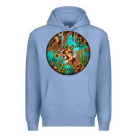 Colony Blue western pattern circle Premium Hoodie - Jasminsmagicworld