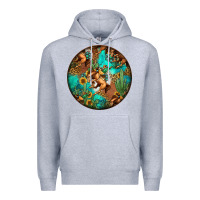 Heather Grey western pattern circle Premium Hoodie - Jasminsmagicworld