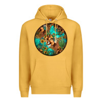 Mustard western pattern circle Premium Hoodie - Jasminsmagicworld