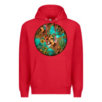 Red western pattern circle Premium Hoodie - Jasminsmagicworld