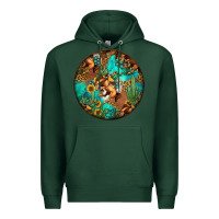 Sports Green western pattern circle Premium Hoodie - Jasminsmagicworld