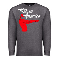 Charcoal Heather this is america meme Premium Sweatshirt - linhVisuals