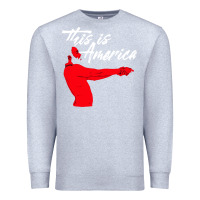 Heather Grey this is america meme Premium Sweatshirt - linhVisuals